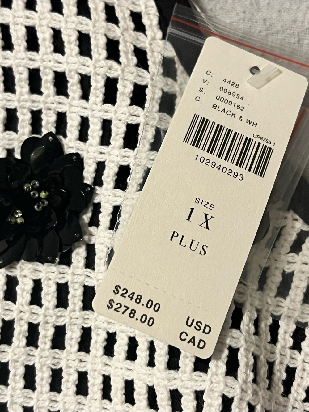 MAEVE/ANTHROPOLOGIE Black and White Drop Waist Mini Dress - Picture 2 of 8